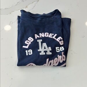 Abercrombie Kids Los Angeles Dodgers Kids Navy Blue Shirt